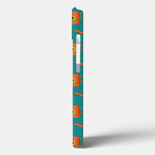 Oranje Watering Can met Zonnebloem Case-Mate iPhone Case (Achterkant / Links)