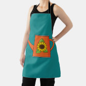 Oranje Watering Can met Zonnebloem Schort (Insitu)