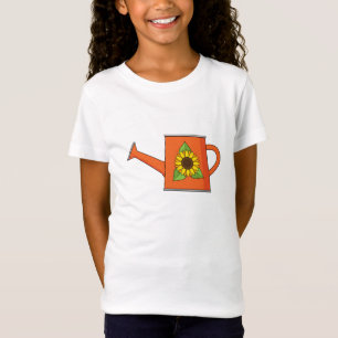 Oranje Watering Can met Zonnebloem T-shirt