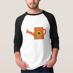Oranje Watering Can met Zonnebloem T-shirt