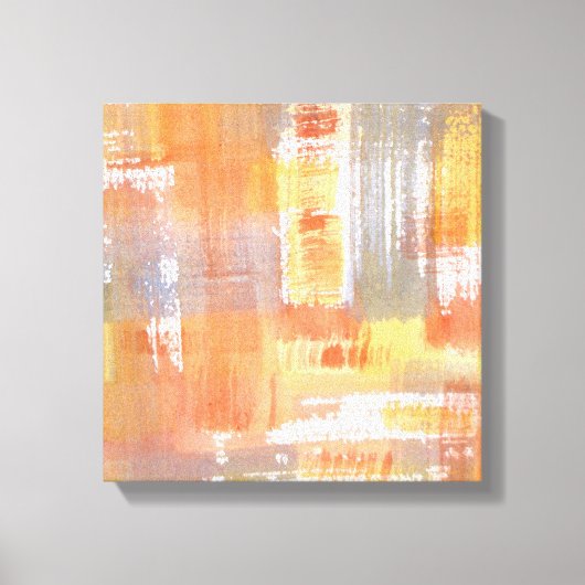 Oranje Waterverf Abstract Canvas Afdruk (Voorkant)