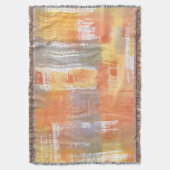 Oranje Waterverf Abstract Deken (Voorkant Verticaal)