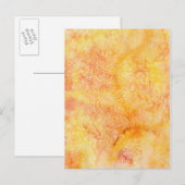 Oranje Waterverf Achtergrond Briefkaart (Voorkant / Achterkant)