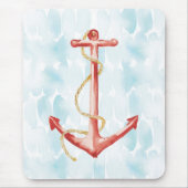 Oranje Waterverf Anchor Muismat (Voorkant)