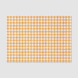 Oranje Waterverf Gingham-weefselpapier Tissuepapier