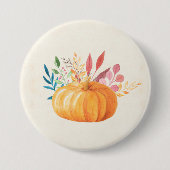 Oranje Waterverf — Herfst — verraad Ronde Button 7,6 Cm (Voorkant)