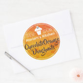 Oranje Waterverf Moderne cupcake Cake Pastry Label (Envelop)