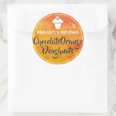 Oranje Waterverf Moderne cupcake Cake Pastry Label (Tas)