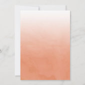 Oranje Waterverf Ombre Kaart (Achterkant)