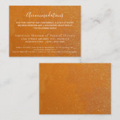 Oranje Waterverf van citrusvruchten Informatiekaartje (Voorkant / Achterkant)