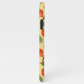 Oranje Waterverf Vogels en granaatappel Patroon iPhone Hoesje (Rechterkant)