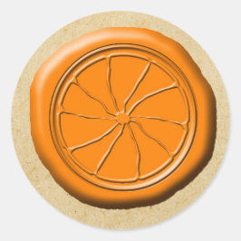 Oranje Wax Seal OFMD Slice Design Sticker