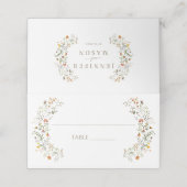 Oranje weide wilde bloemen herfstbruiloft (Buitenkant ongevouwen)