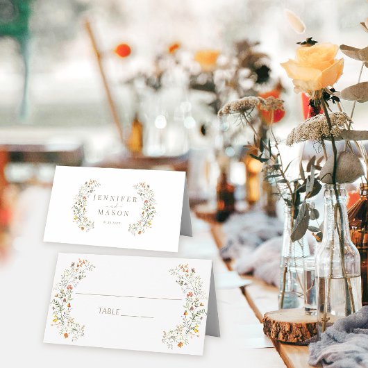 Oranje weide wilde bloemen herfstbruiloft