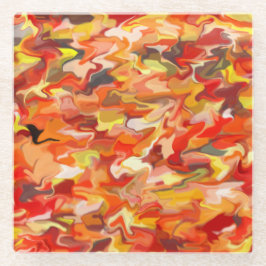 Oranje wervelglas Onderzetter