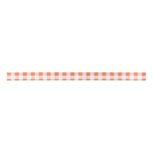 Oranje White Gingham Pattern Lint (Voorkant)