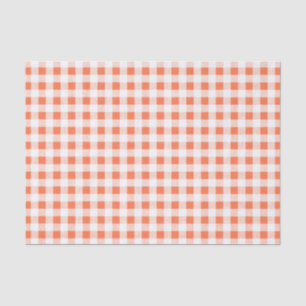 Oranje White Gingham Pattern Tissuepapier