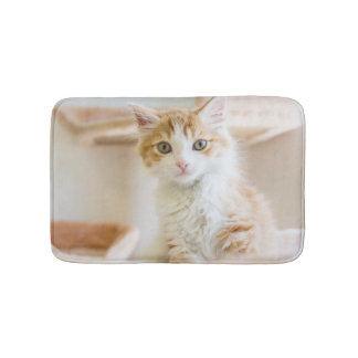Oranje & White Kitten Badmat