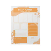 Oranje-White Weekly Planner Notitieblok (Gedraaid)