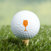 Oranje wijnglas golfballen (Insitu Shirt)