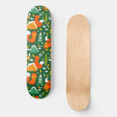 Oranje wilde herfst winter bos vos skateboard (Voorkant)
