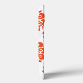 Oranje wit Damaspatroon Case-Mate iPhone Case (Achterkant / Rechts)