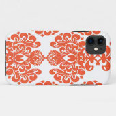 Oranje wit  Damaspatroon Case-Mate iPhone Case (Achterkant (horizontaal))
