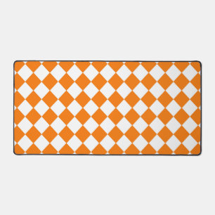 Oranje Wit Dambord Diamant Patroon Bureaumat