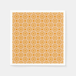 Oranje wit geometrisch naadloos patroon servet
