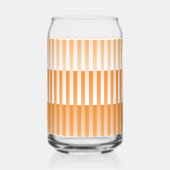 Oranje wit gestreept patroon blikvorm glas (Rechts)