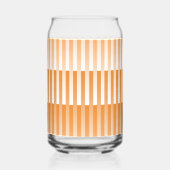 Oranje wit gestreept patroon blikvorm glas (Links)