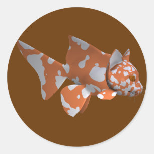 Oranje-Wit Gevlekte Meerval Ronde Sticker