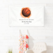 Oranje witte basketbal weekend feest - Kampioen Spandoek (Insitu)