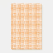 Oranje Witte Checker Abstract Patroon Post-it® Notes (Voorkant)