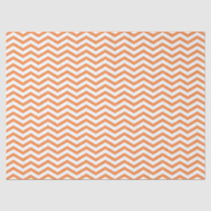 Oranje Witte Gestreepte Chevron Patroon Tissuepapier