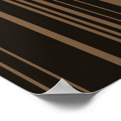 Oranje witte grijze strepen kunst Poster (Hoek)