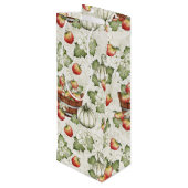 ORANJE WITTE HERFST AUTUMN PUMPKINS WIJN CADEAUTAS (Achterkant Gekanteld)