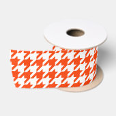 Oranje Witte Houndstooth Check Lint (Spoel)