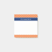 Oranje, witte pokadop met Royal Blue Post-it® Notes (Voorkant)