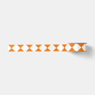 Oranje Witte Ruitpatroon Lint