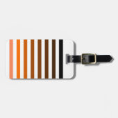 Oranje witte strepen bagagelabel (Voorkant horizontaal)