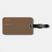 Oranje witte strepen bagagelabel (Achterkant horizontaal)