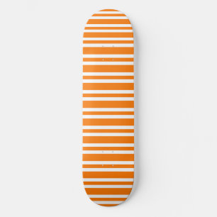 Oranje Witte Strepen Patroon Skateboard