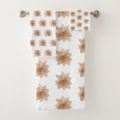 ORANJE WITTE STROOM MET BEDROOM TOWEL SET BAD HANDDOEK (Insitu)