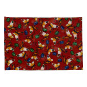 Oranje witte vlinders, Emerald, Sapphire op red Kussensloop (Achterkant-Rechts)