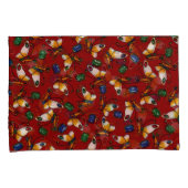 Oranje witte vlinders, Emerald, Sapphire op red Kussensloop (Voorkant-Rechts)