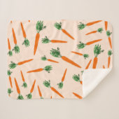Oranje wortelpatroon sherpa deken (Voorkant (horizontaal))