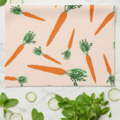 Oranje wortelpatroon theedoek (Gevouwen)