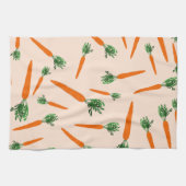 Oranje wortelpatroon theedoek (Horizontaal)