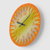Oranje-Yellow Sunrise Wall klok (Hoek)